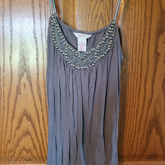 Candie's Tops - Gray Spaghetti Strap Tank Top